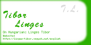 tibor linges business card